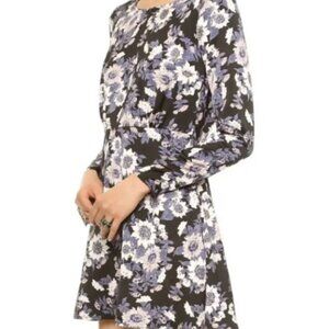 Free People - Women's Long Sleeve Floral Fall Mini Dress